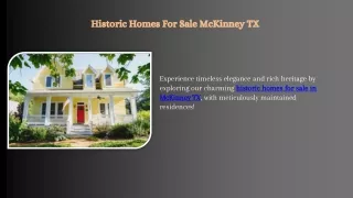 Historic Homes For Sale McKinney TX