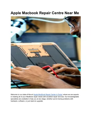 Apple Macbook Repair Centre Near Me