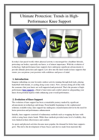 Ultimate Protection Trends in High-Performance Knee Support (1)