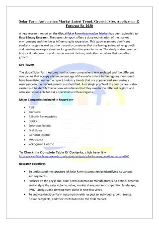 Solar Farm Automation Market