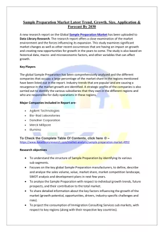 Sample Preparation Market
