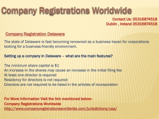 Company Registration Delaware