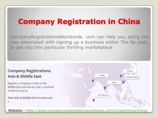 Company Registration China