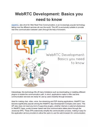 WebRTC Development_ Basics you need to know