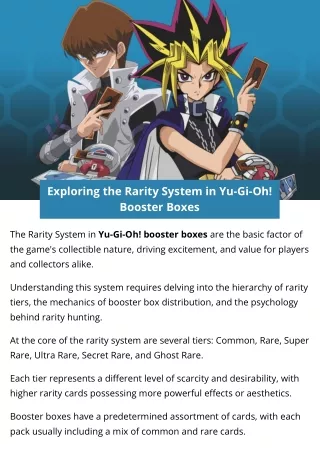 Exploring The Rarity System In Yu-Gi-Oh! Booster Boxes