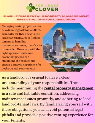 Streamlining Rental Property Management Essential Strategies for Success