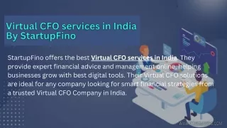 Online Virtual CFO Services in India By StartupFino