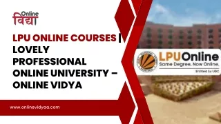 LPU Online Courses | Lovely Professional Online University – Online Vidya