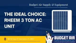 Why Choose a Rheem 3 Ton AC Unit