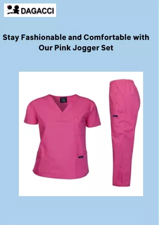 Stay Fashionable and Comfortable with Our Pink Jogger Set