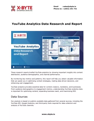 YouTube Analytics Data Research and Report