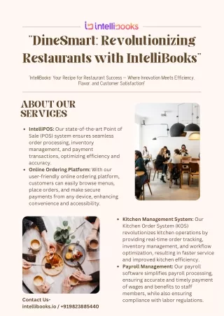 IntelliBooks Revolutionizing Restaurant Management for Success