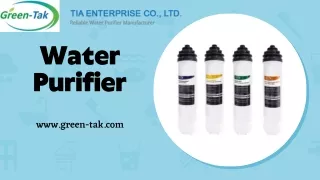 Water Purifier:  One Time Solution for Pure Drinking Water