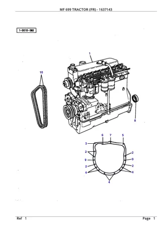 Massey Ferguson MF 699 TRACTOR (FR) Service Parts Catalogue Manual (Part Number  1637143)