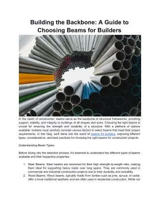 Building the Backbone_ A Guide to Choosing Beams for Builders