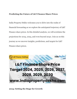 L&T finance share price target 2025 2026 2027 To 2030