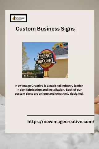 Standing Out in Style  :Custom Business Signs Solutions