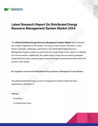 Distributed Energy Resource Management System Market