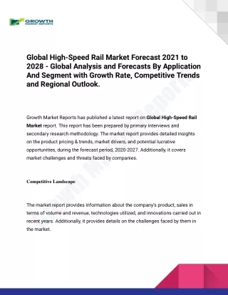 High-Speed Rail Market