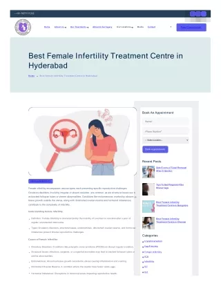 Best Female Infertility Treatment Centre in Hyderabad