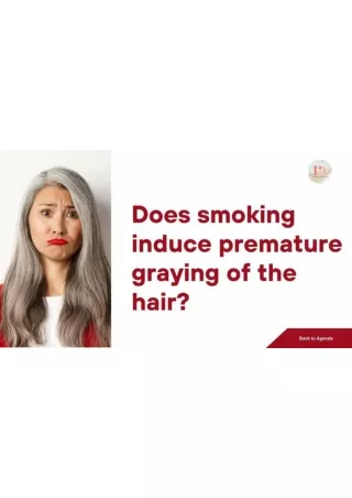 Does smoking induce premature graying of the hair?