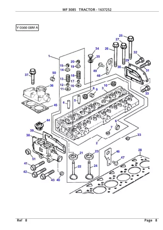 Massey Ferguson MF 3085 TRACTOR Service Parts Catalogue Manual (Part Number  1637252)