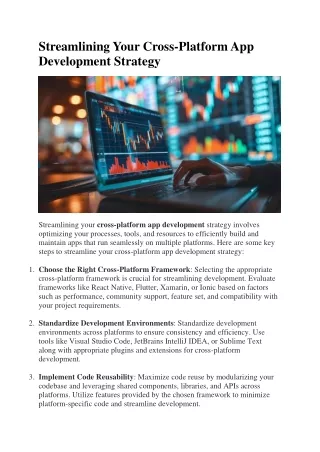 Streamlining Your Cross-Platform App Development Strategy