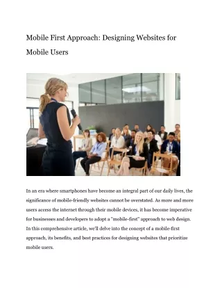 Mobile First Approach_ Designing Websites for Mobile Users