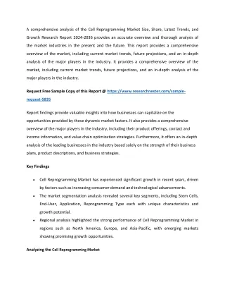 Cell Reprogramming Market