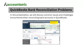 QuickBooks bank reconciliation problems