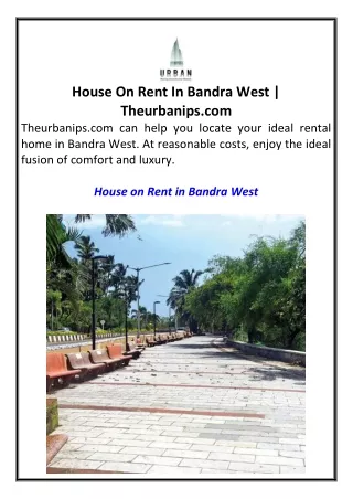 House On Rent In Bandra West Theurbanips.com