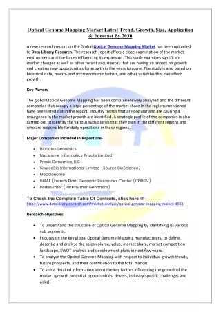 Optical Genome Mapping Market
