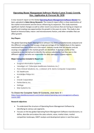 Operating Room Management Software Market