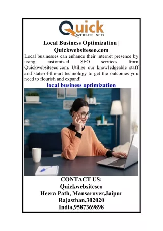 Local Business Optimization  Quickwebsiteseo.com