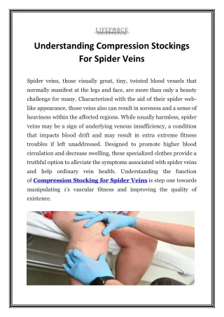 Understanding Compression Stockings For Spider Veins