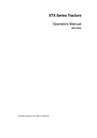 McCormick XTX200 Tractor Operator manual