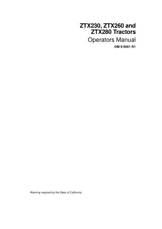 McCormick ZTX230 Tractor operator’s manual