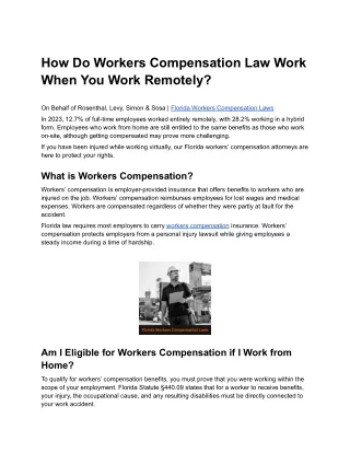 Florida Workers Compensation Laws