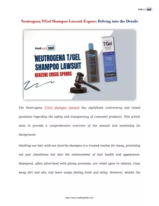 Neutrogena T/Gel Shampoo Lawsuit Expose: Delving into the Details