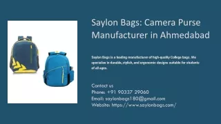 Camera Purse Manufacturer in Ahmedabad, Best Camera Purse Manufacturer in Ahmeda