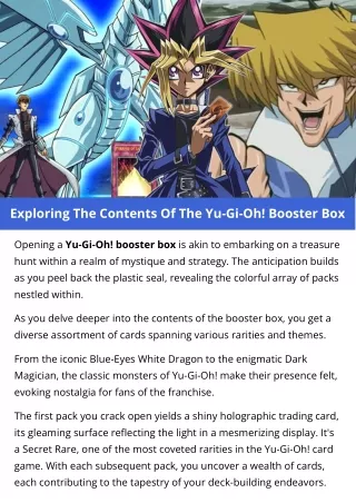 Exploring The Contents Of The Yu-Gi-Oh! Booster Box