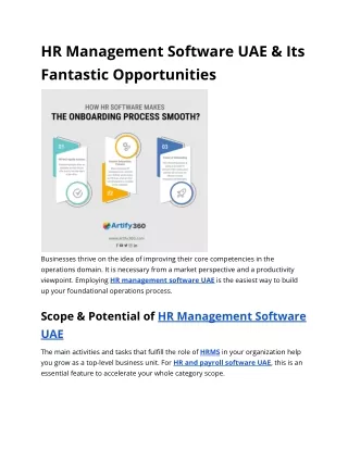 HR Management Software UAE & Its Fantastic Opportunities