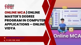Online MCA - Online Master's Degree Program in Computer Applications – Online Vidya