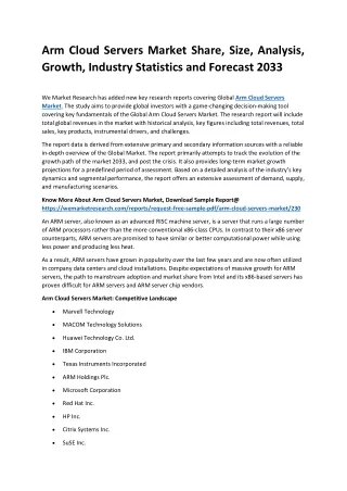 Arm Cloud Servers Market Share