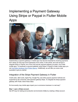 Making Payment Gateway Using Stripe/PayPal In Flutter Mobile Apps