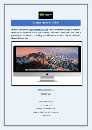 Laptop repair in Dubai