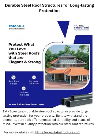 Durable Steel Roof Structures for Long-lasting Protection