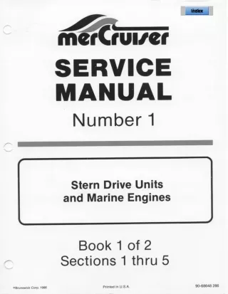 MERCURY MERCRUISER MC TR STERN DRIVE UNITS AND MARINE ENGINE (1963-1973) Service Repair Manual SN3787239 and below