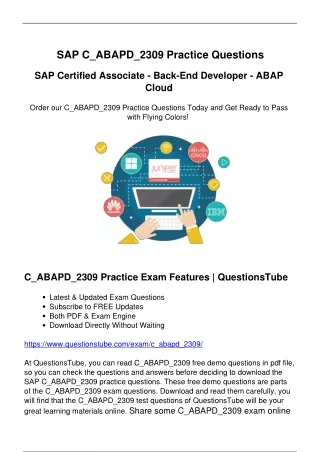 Special C_ABAPD_2309 Exam Questions to Verify Your SAP Certification Preparation