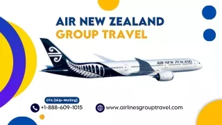 How To Make Air New Zealand Group Travel Booking?